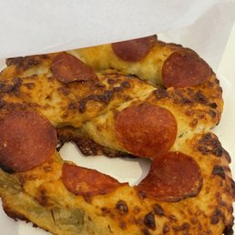 a pepperoni pretzel