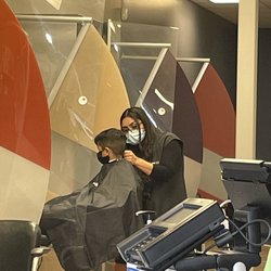 Great Clips - My son getting his Men's Haircut.