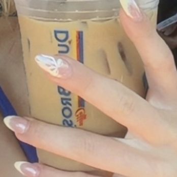 3D Nails - And just simple hello's French tips with chrome and a cute little bow - Nail Salons Near Me - Burien, Washington