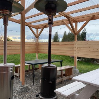 Chuckanut Brewery - South Nut Tap Room - Outside, dog friendly seating. - Breweries Near Me - Burlington, Washington