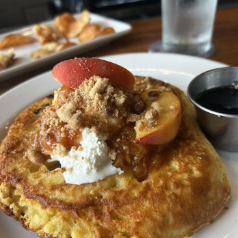Bluebeard - Brunch Peach Pancake - New American Near Me - Indianapolis, Indiana