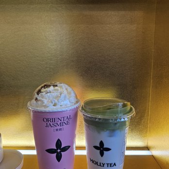 Molly Tea - Jasmine matcha tea (right) Jasmine tea (left) - Coffee & Tea Near Me - Atlanta, Georgia