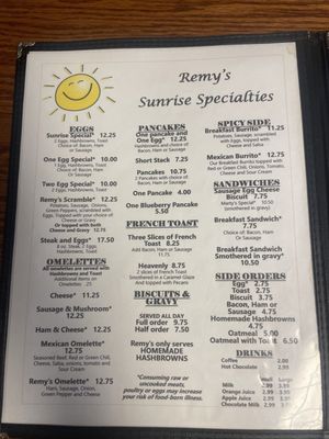 Menu photo 4 Remy's Diner Upton, WY