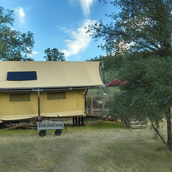 Huttopia Wine Country - Trapper tent with inside restroom - Parks Near Me - Lower Lake, California Huttopia Wine Country - Trapper tent with inside restroom - Parks Near Me - Lower Lake, California