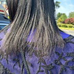 Sashelivs Hair Salon - This is her hair walking out of the salon in the parking lot