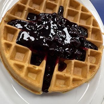 Bob & Edith's Diner - Waffle with Blueberry Topping - American Near Me - Arlington, Virginia Bob & Edith's Diner - Waffle with Blueberry Topping - American Near Me - Arlington, Virginia