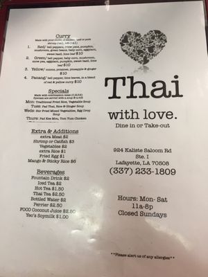Menu photo 3 Thai With Love Lafayette, LA Menu photo 3 Thai With Love Lafayette, LA