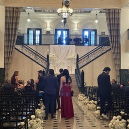 The lobby, transformed for the wedding The lobby, transformed for the wedding