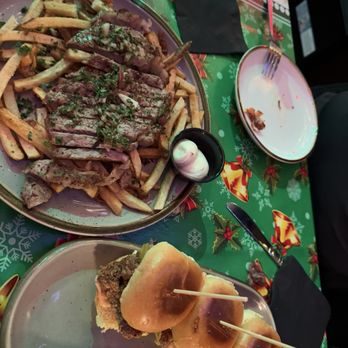 Cork Wine Bar - Steak sliders and steak fries - Wine Bars Near Me - Joliet, Illinois