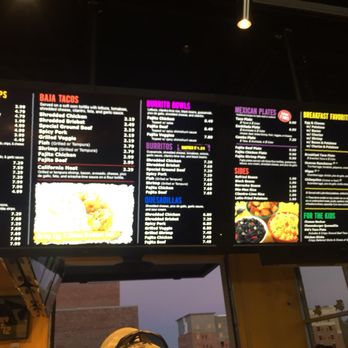 Fuzzy's Taco Shop - Part of the menu - Tacos Near Me - Hattiesburg, Mississippi