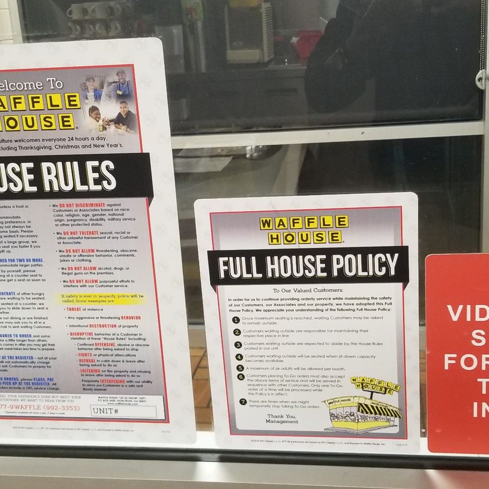 Waffle House - Quinton - 8/29/20 The Rules of the House - Diners Near Me - Quinton, Virginia