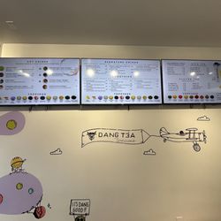 Dang Tea - The menu and a cute mural