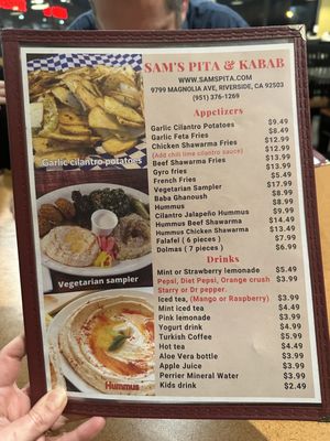Menu photo 8 Sam's Pita and Kabab Riverside, CA Menu photo 8 Sam's Pita and Kabab Riverside, CA