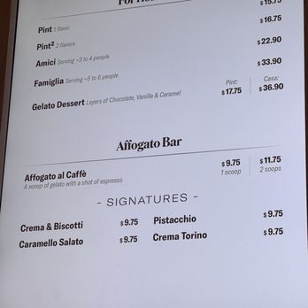 Bacio di Latte - Menu 2025 - Gelato Near Me - Pasadena, California