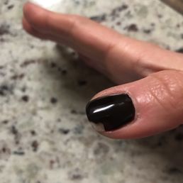 Chipped nail twice - 4 days after going in to get my nails done. Polish lifted and chipped off. Cheap product.