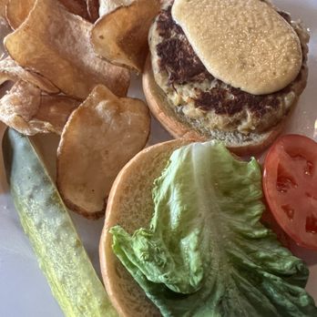 Blue Water Manor - Crab Cake Sandwich - Hotels Near Me - Bolton Landing, New York