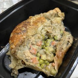 Inside of the chicken pot pie. Delicious! Inside of the chicken pot pie. Delicious!