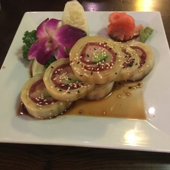 Mizu Teppanyaki & Sushi - Naruto Special - cucumber is used in place of rice. Very good and different - Japanese Near Me - St. Cloud, Florida Mizu Teppanyaki & Sushi - Naruto Special - cucumber is used in place of rice. Very good and different - Japanese Near Me - St. Cloud, Florida