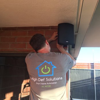 High Def Solutions - Love his choice on exterior speakers! - Home Theatre Installation Near Me - Northridge, California