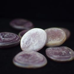 Taos Rockers - Polished lepidolite stones. there are also plenty of rough and even local specimens too!