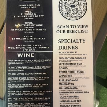 Jefferson St. Pub - Menu - Pubs Near Me - Huntsville, Alabama Jefferson St. Pub - Menu - Pubs Near Me - Huntsville, Alabama