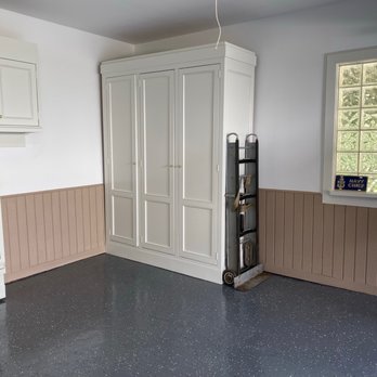 Edgar Maldonado Painting - Painted garage floor with epoxy, all cabinets, trim and walls - Painters Near Me Edgar Maldonado Painting - Painted garage floor with epoxy, all cabinets, trim and walls - Painters Near Me