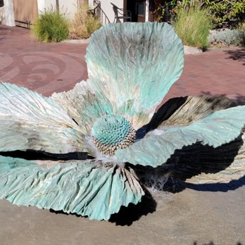 Arcade Plaza - Matilija Poppy fountain. - Shopping Centers Near Me - Ojai, California