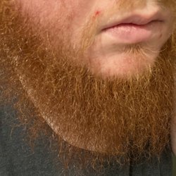 Tune Up The Manly Salon - One of the sides where she took a chunk out of my mustache for no reason.