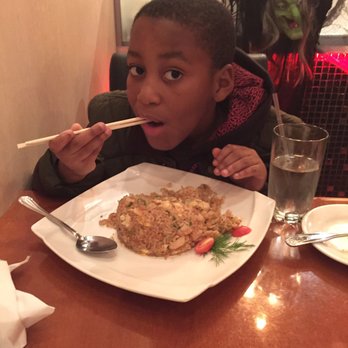 Mitoushi Japanese Restaurant - Stuffing his face with his chicken fried rice - Japanese Near Me - Brooklyn, New York Mitoushi Japanese Restaurant - Stuffing his face with his chicken fried rice - Japanese Near Me - Brooklyn, New York