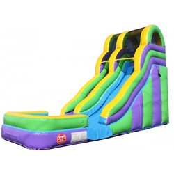 Castle Moonwalks - Double Wave Slide with pool