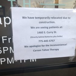 Carson Tahoe Therapy, Carson City - Wednesday, April 10, 2019: sign in door.
