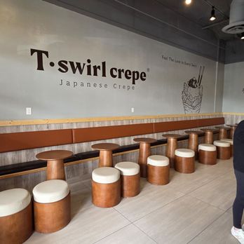 T Swirl Crepe - Interior. - Desserts Near Me - Chandler, Arizona