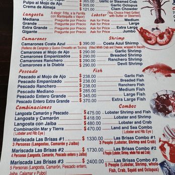 Las Brisas - Menu - July 2024 - Seafood Near Me - Puerto Nuevo, BCN Las Brisas - Menu - July 2024 - Seafood Near Me - Puerto Nuevo, BCN