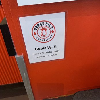 Urban Bird Hot Chicken - WiFi password - Chicken Shop Near Me - Katy, Texas Urban Bird Hot Chicken - WiFi password - Chicken Shop Near Me - Katy, Texas