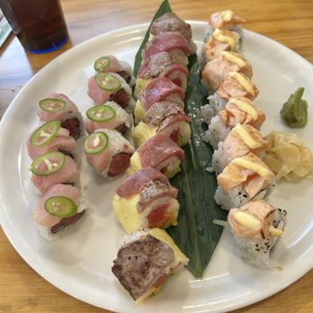 Atami Grill and Sushi - 3 rolls, absolutely beautiful & tasty! - Sushi Bars Near Me - Kennesaw, Georgia