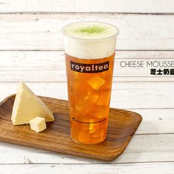 ROYALTEA - Signature Cheese Mousse tea with five different freshly brew made-to-order tea to choose from.