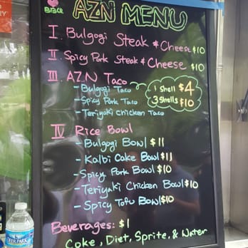 AZN Eats - MENU - April 22, 2015 - Korean Near Me
