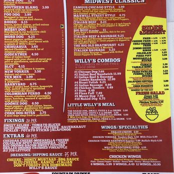 Willy's Wieners - Menu - Hot Dogs Near Me - Kissimmee, Florida