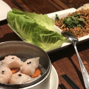 Mah-Jong Chinese Kitchen - Black Truffle "Har Gau" Shrimp Dumpling, Chicken Lettuce Wraps - Chinese Near Me - Plano, Texas