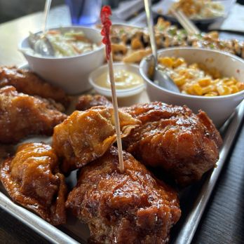 Bonchon Elk Grove - Seoul Sampler. Great value for the selection - Korean Near Me - Elk Grove, California