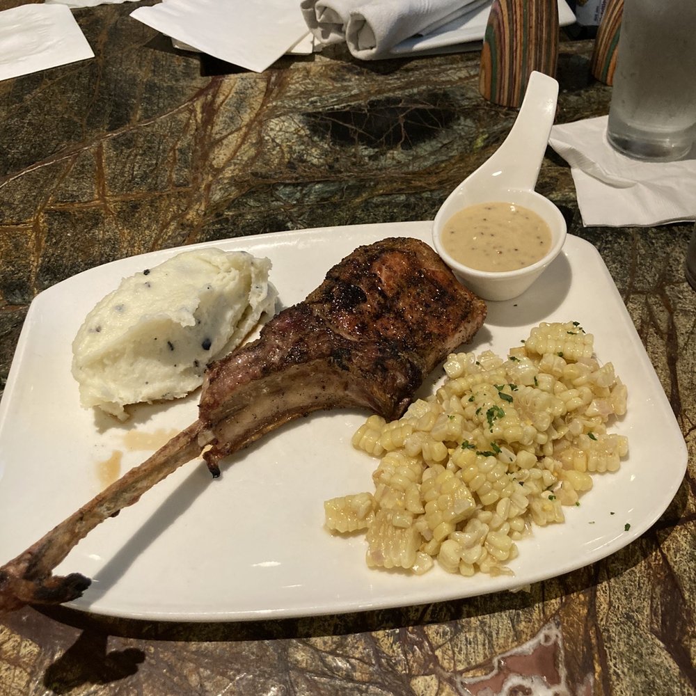 Pamplemousse Grille - Berkshire pork chop - New American Near Me - Solana Beach, California