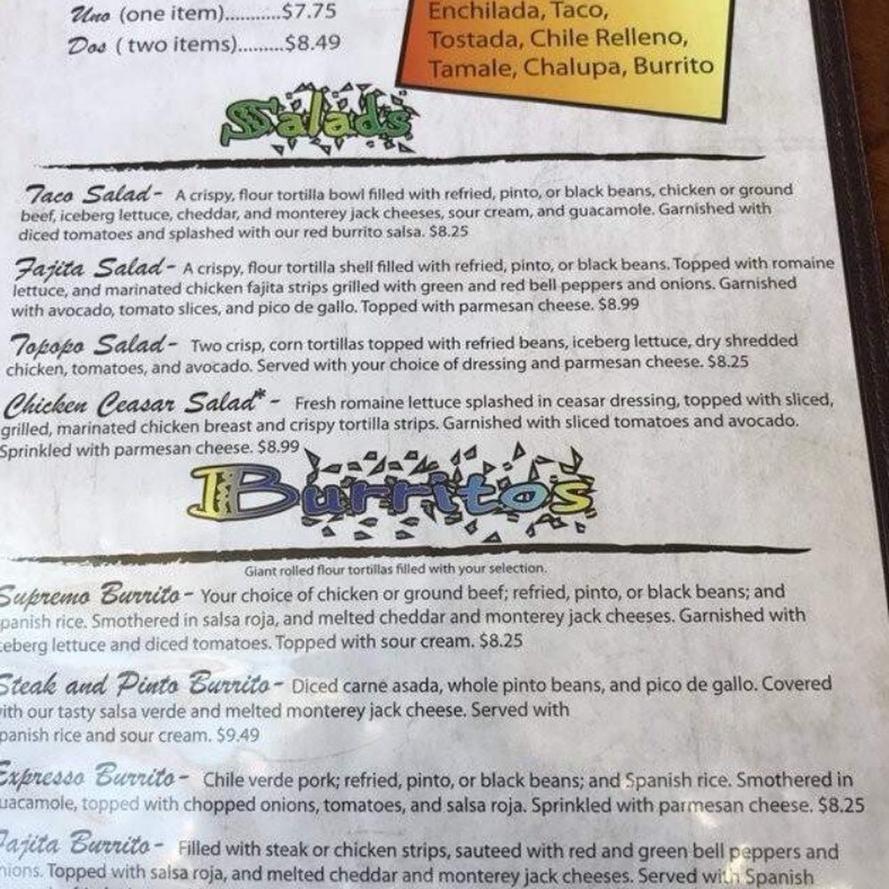 El Toro Viejo - An example of no labeling that they use peanuts butter on certain items so you know. - Mexican Near Me - Logan, Utah El Toro Viejo - An example of no labeling that they use peanuts butter on certain items so you know. - Mexican Near Me - Logan, Utah