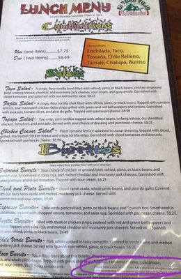 Menu photo 1 El Toro Viejo Logan, UT