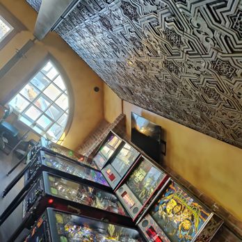 The Tilted Turret - a row of pinball machines - Pubs Near Me - Thunder Bay, Ontario The Tilted Turret - a row of pinball machines - Pubs Near Me - Thunder Bay, Ontario