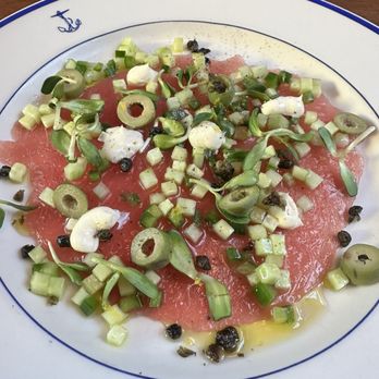 Clark's Oyster Bar - Tuna crudo - Desserts Near Me - Montecito, California Clark's Oyster Bar - Tuna crudo - Desserts Near Me - Montecito, California