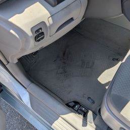 Dirtied floors by technician Dirtied floors by technician
