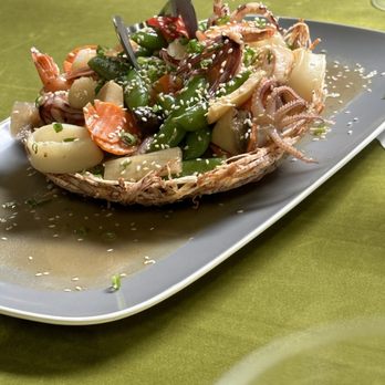 Taste Catering and Event Planning - Taste test: seafood bird nest - Caterers Near Me - Burlingame, California Taste Catering and Event Planning - Taste test: seafood bird nest - Caterers Near Me - Burlingame, California