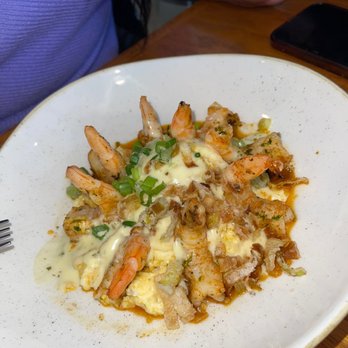 Backstreet Cafe - Shrimp And Stone Ground Cheese Grits - New American Near Me - Houston, Texas