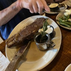 Lodge Restaurant at Starved Rock - 12 ounce prime rib Saturday special (excuse my dad's arm haha)