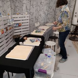 A Home For The Creative - Getting ready for jewelry making class with Maryellen